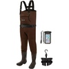 TIDEWE Neoprene Chest Waders for Men, Waterproof Bootfoot for Hunting(Brown)